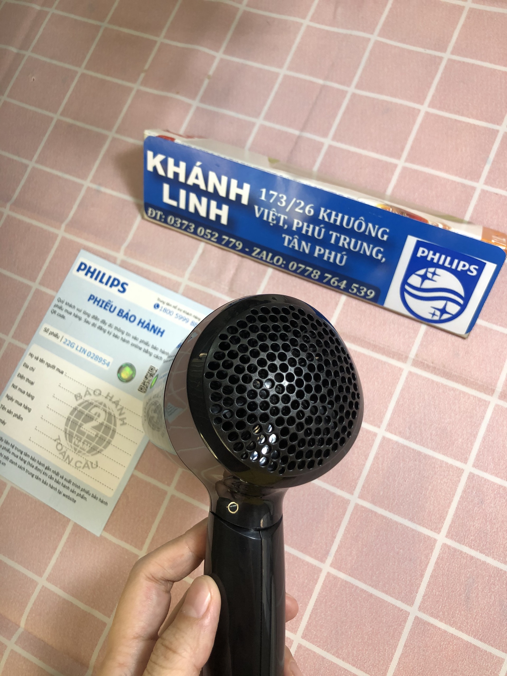 ( Ảnh thật ) Máy sấy tóc Philips BHC010/10 1200W