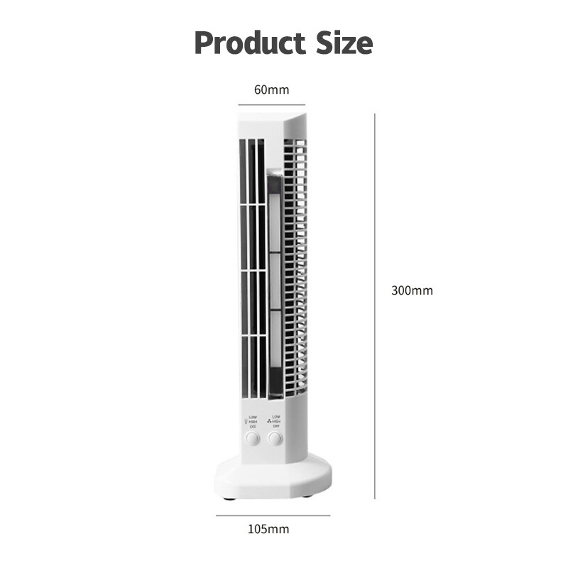 XiaoZhubangchu Tower Fan Usb Desktop Fan Convenient Home
