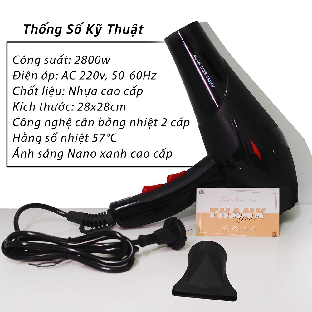 Máy Sấy Tóc Tạo Kiểu 2 Chiều Nóng Lạnh - Máy Sấy Tóc Panansoni