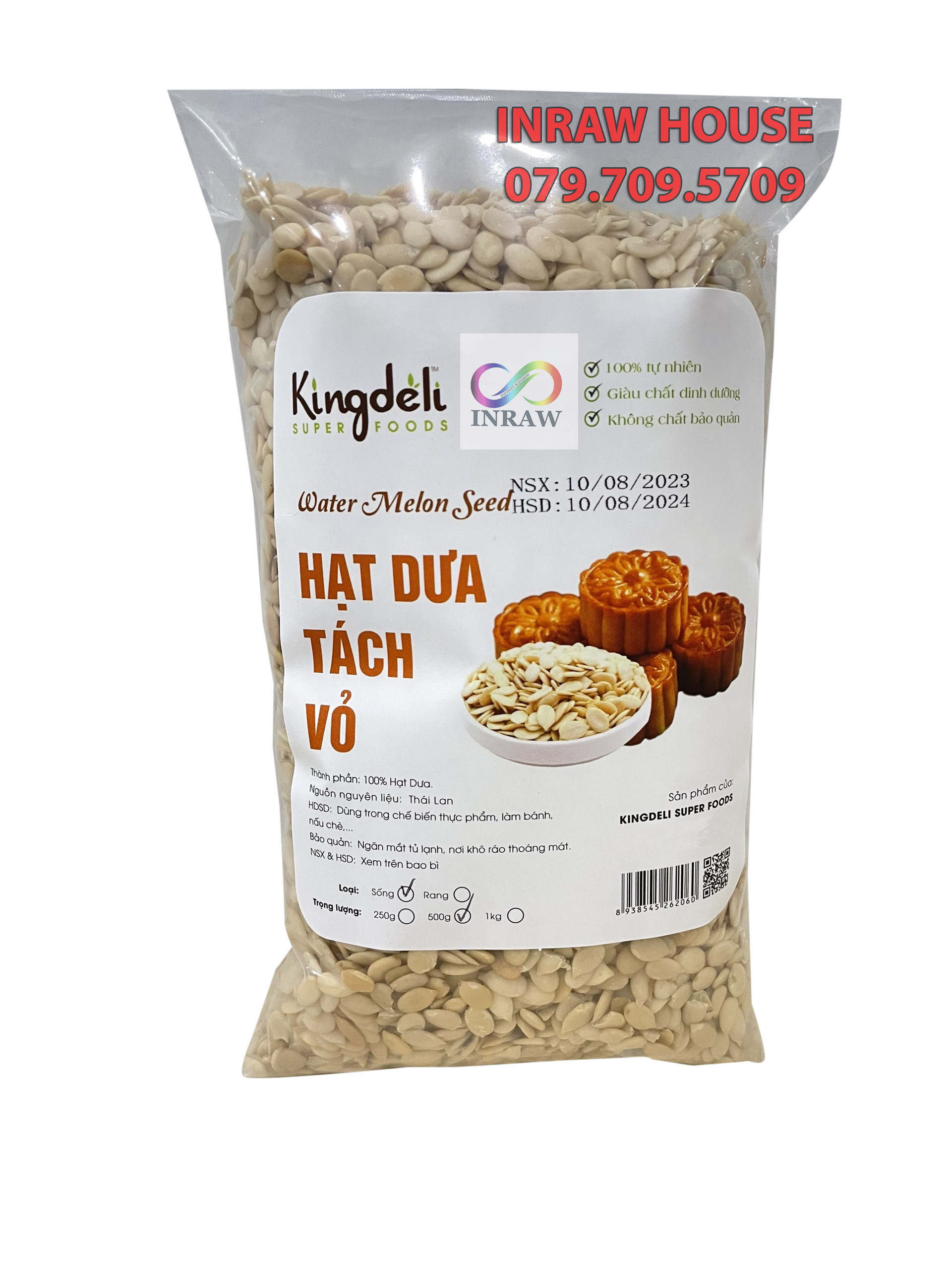 Hạt Dưa Tách Vỏ Trang Trí Và Làm Bánh (Túi 1kg) - Water Melon Seed