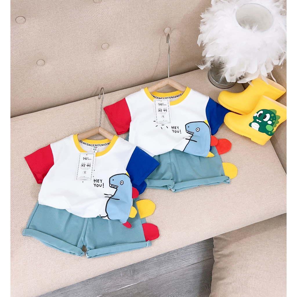 SALE BỘ COTTON KHỦNG LONG BÉ TRAI(HIKL)