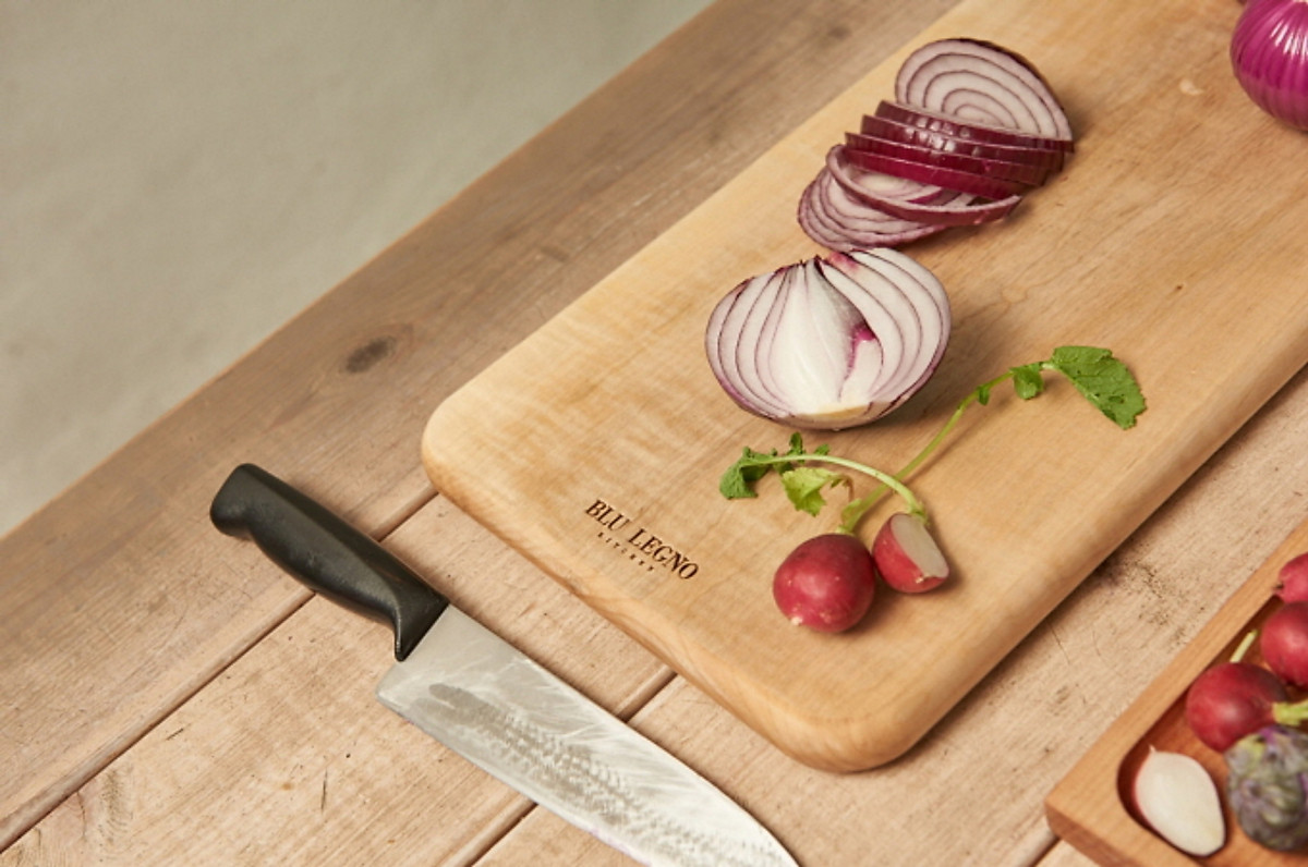 Khay gỗ có tay cầm 44cm, gỗ thích Blu Legno