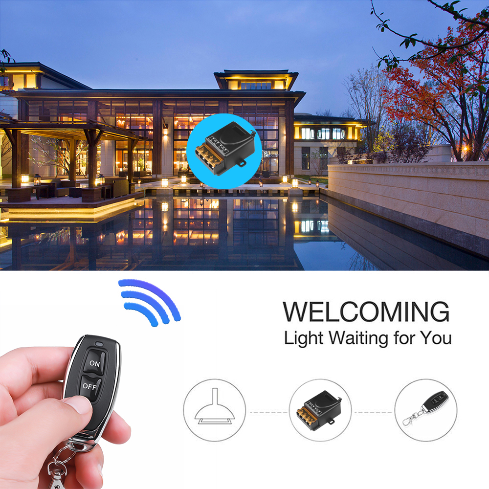 Newest 220V 30A relay Wireless RF Remote Control Switch 1 Transmitter+ 1Receiver 433MHz Remote controller