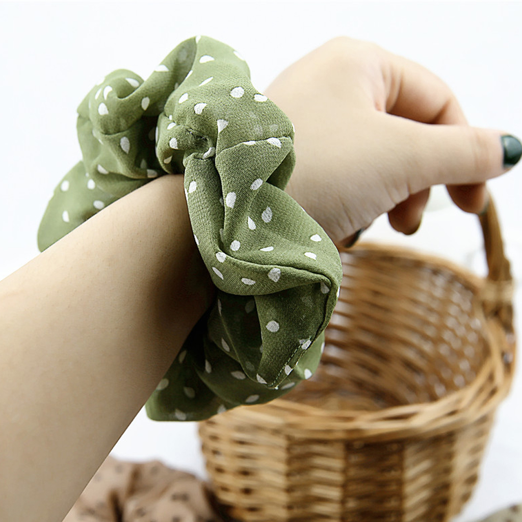Cột tóc vải Scrunchies Hạt Mè dễ thương CT66