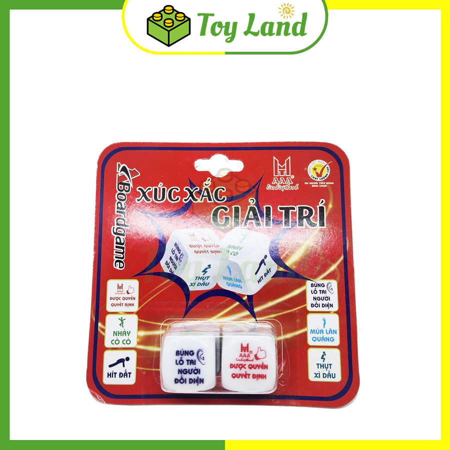 Combo 2 xúc xắc giải trí tiệc vui việc nhà loại tốt xí ngầu uống bia siêu vui đồ chơi giải trí drinking game