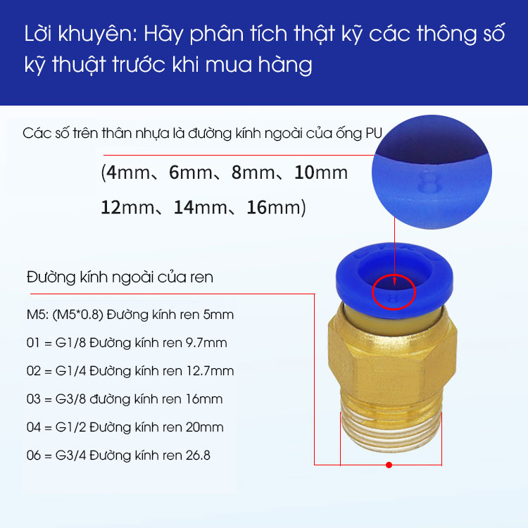 Đầu nối nhanh PC8-02