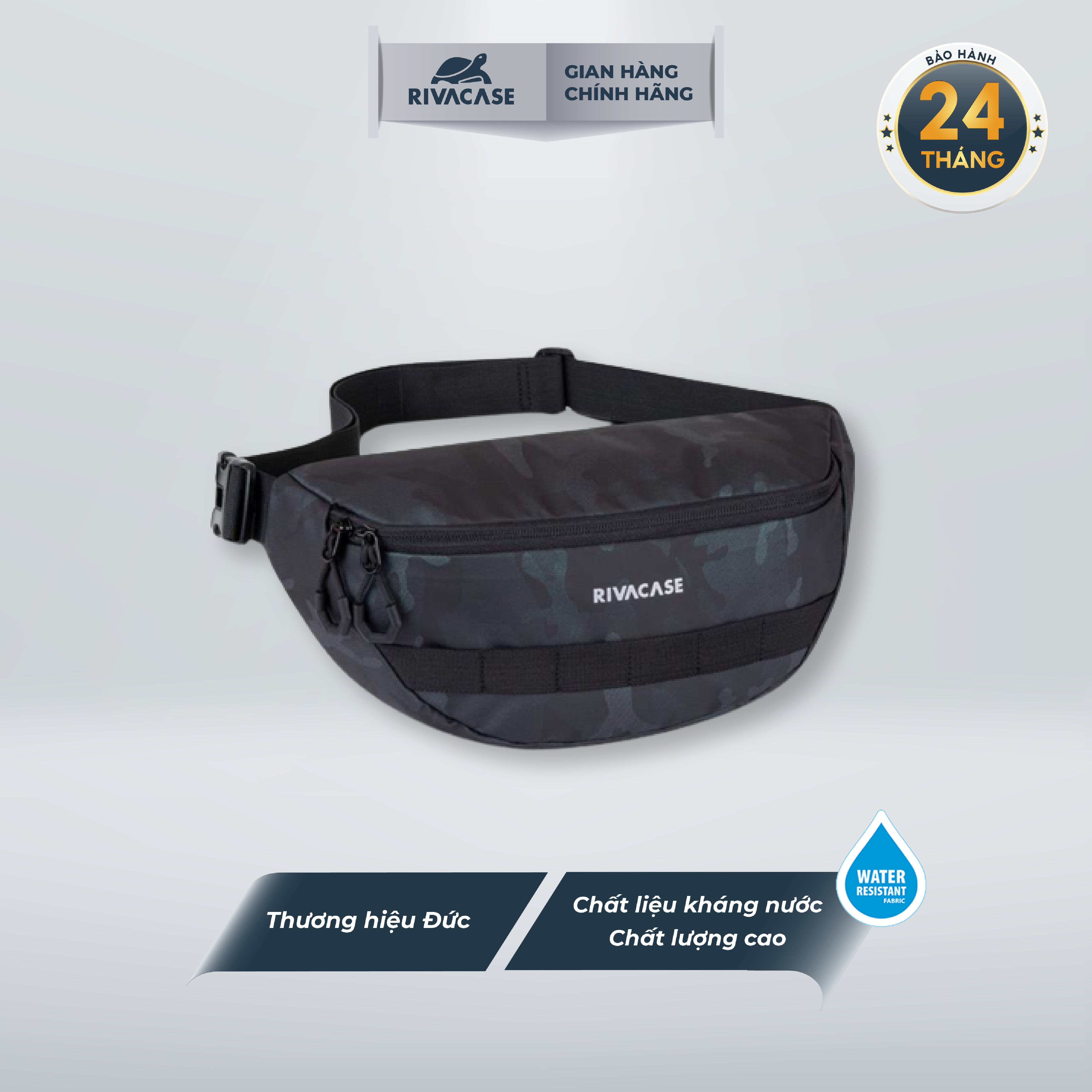 Túi Đeo Thắt Lưng RIVACASE 7614 – Vải Chống Nước Cao Cấp, Thiết Kế Thời Trang & Dễ Phối Đồ