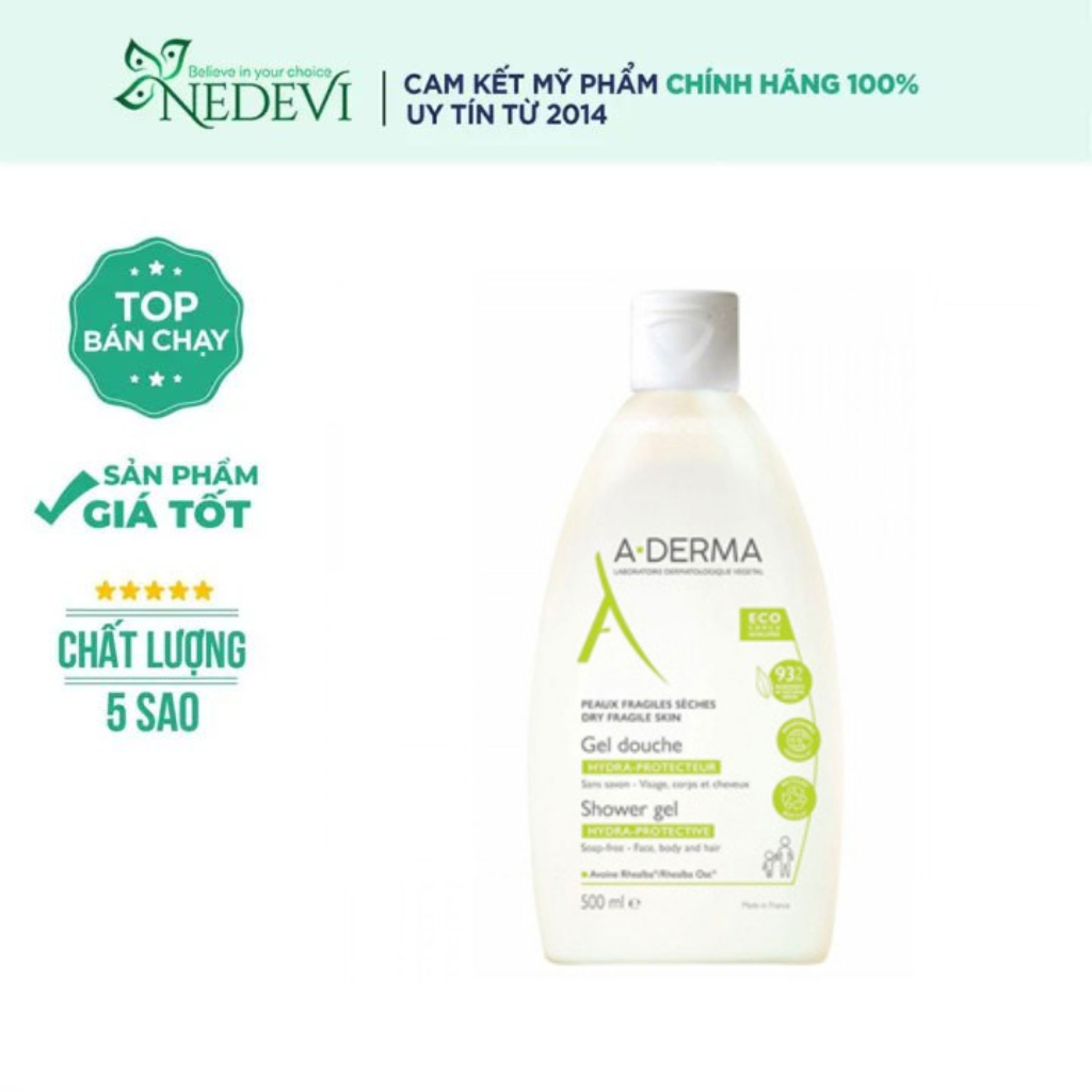 Sữa Tắm Giảm Mụn Lưng Aderma 500ml - Nedevi
