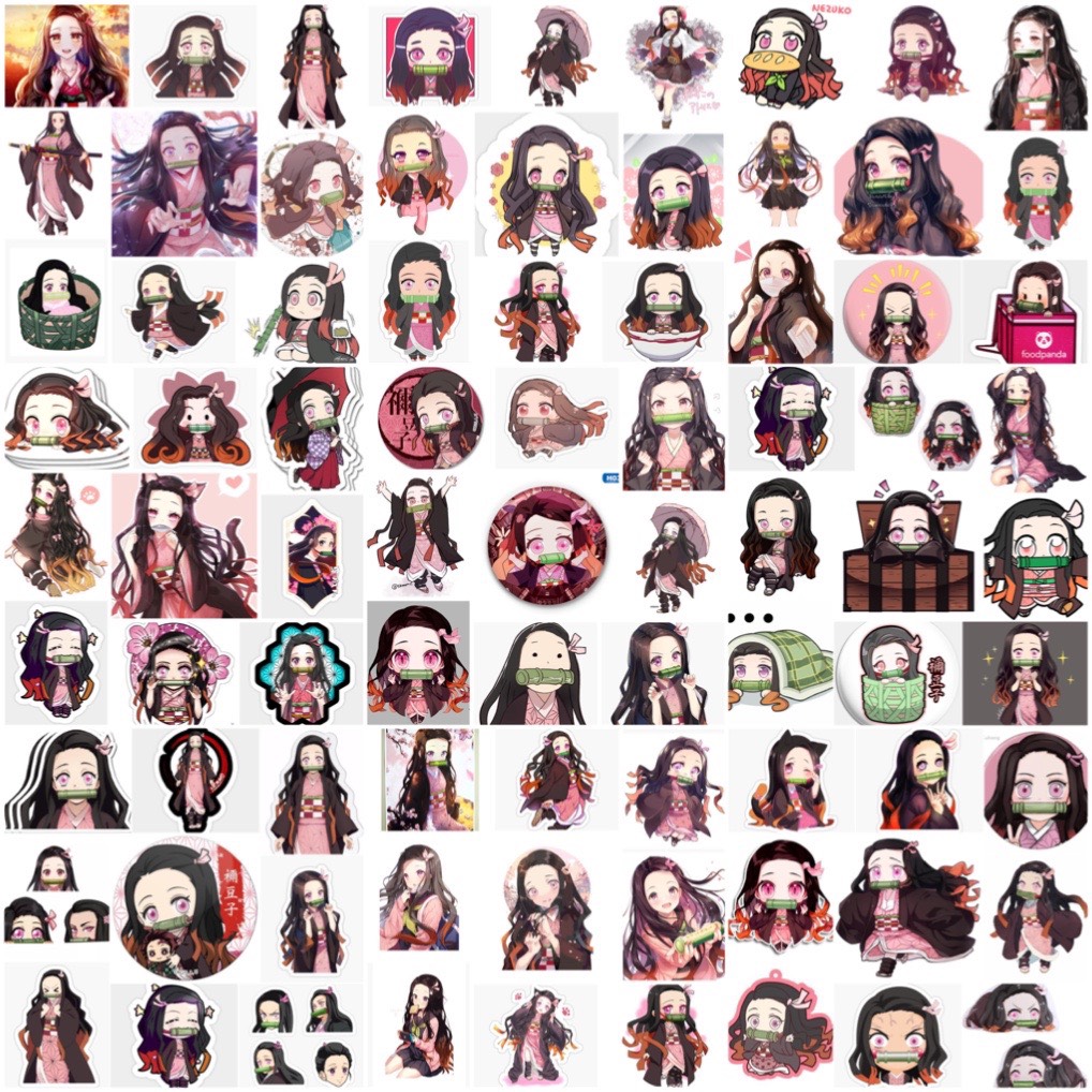 Set 30-60 Sticker Kamado Nezuko-Kimetsu no Yaiba