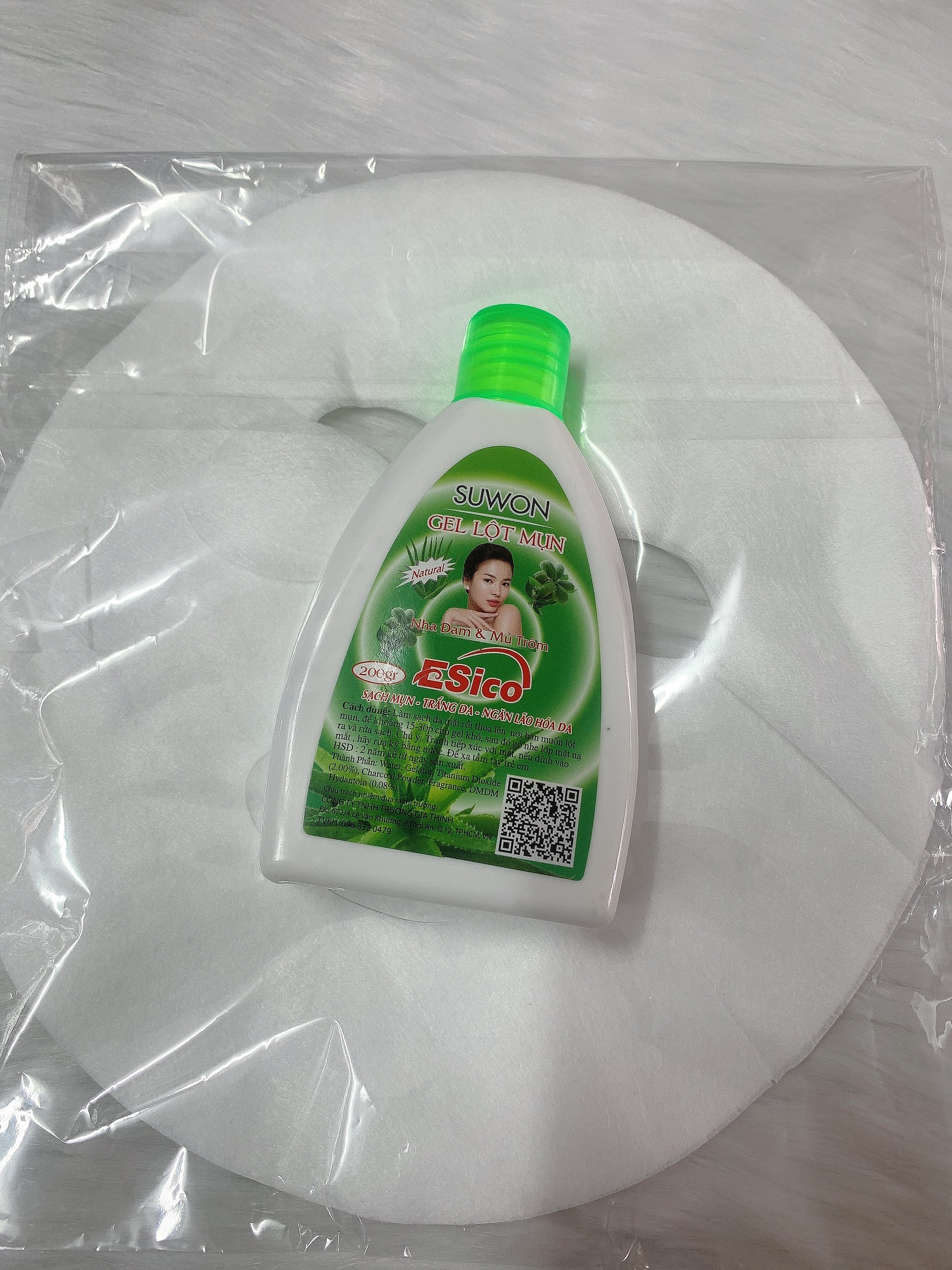 Combo lột mụn nha đam esico 200g + giấy