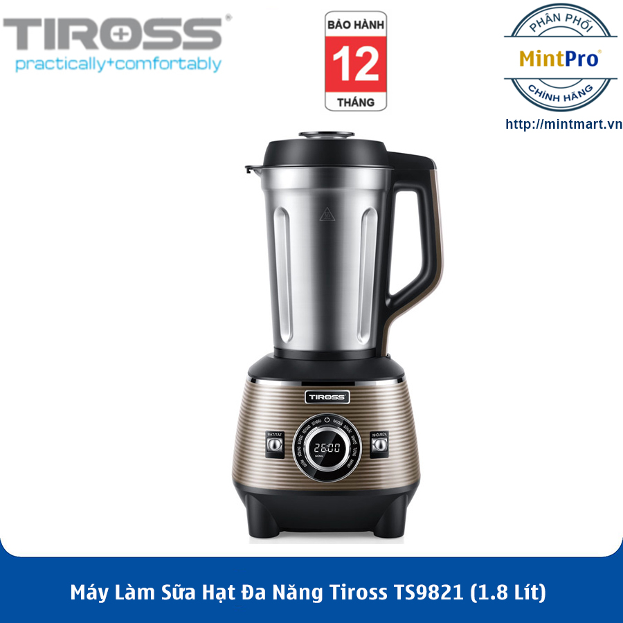 Máy làm sữa hạt đa năng tiross ts9821 - hàng chính hãng