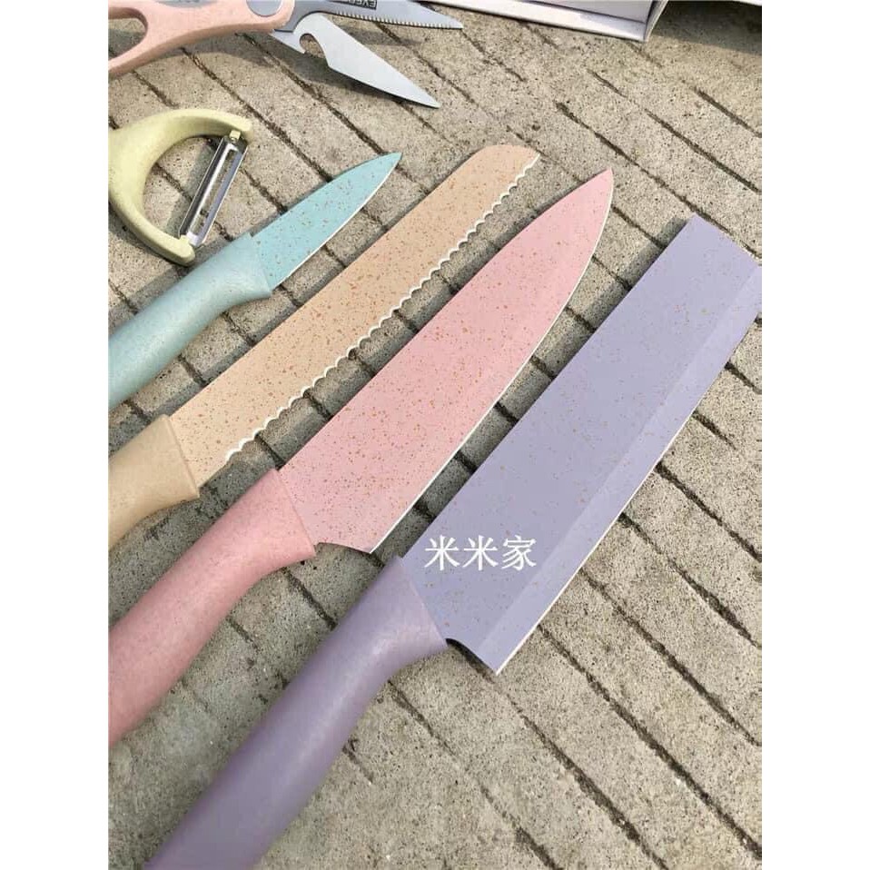 Bộ dao kéo 6 món Everrich lúa mạch sịn sò siêu sắc bén