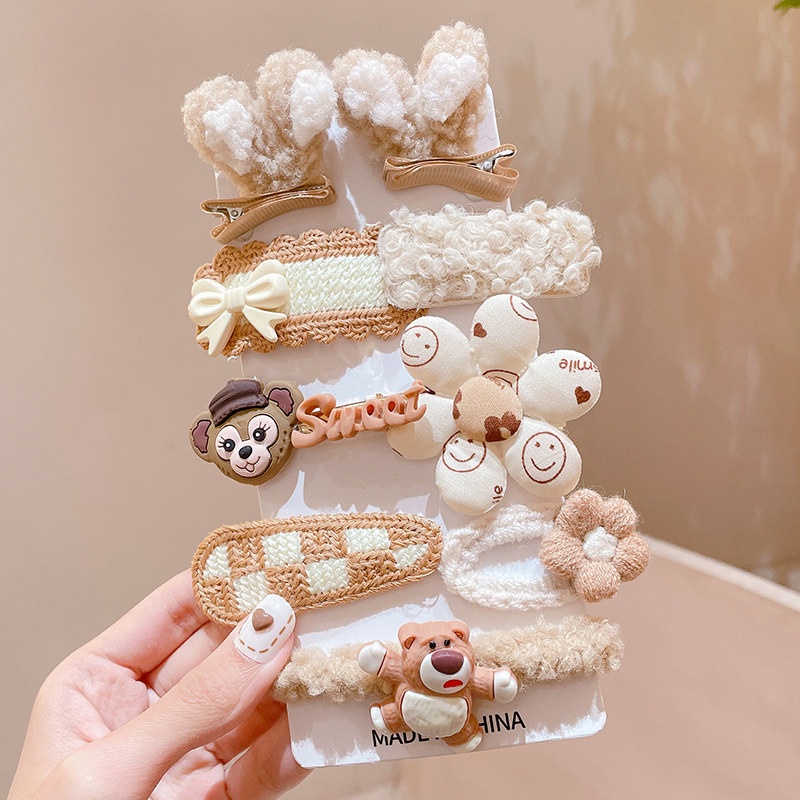 Bộ Kẹp Tóc Nơ Dễ Thương Cho Bé Gái