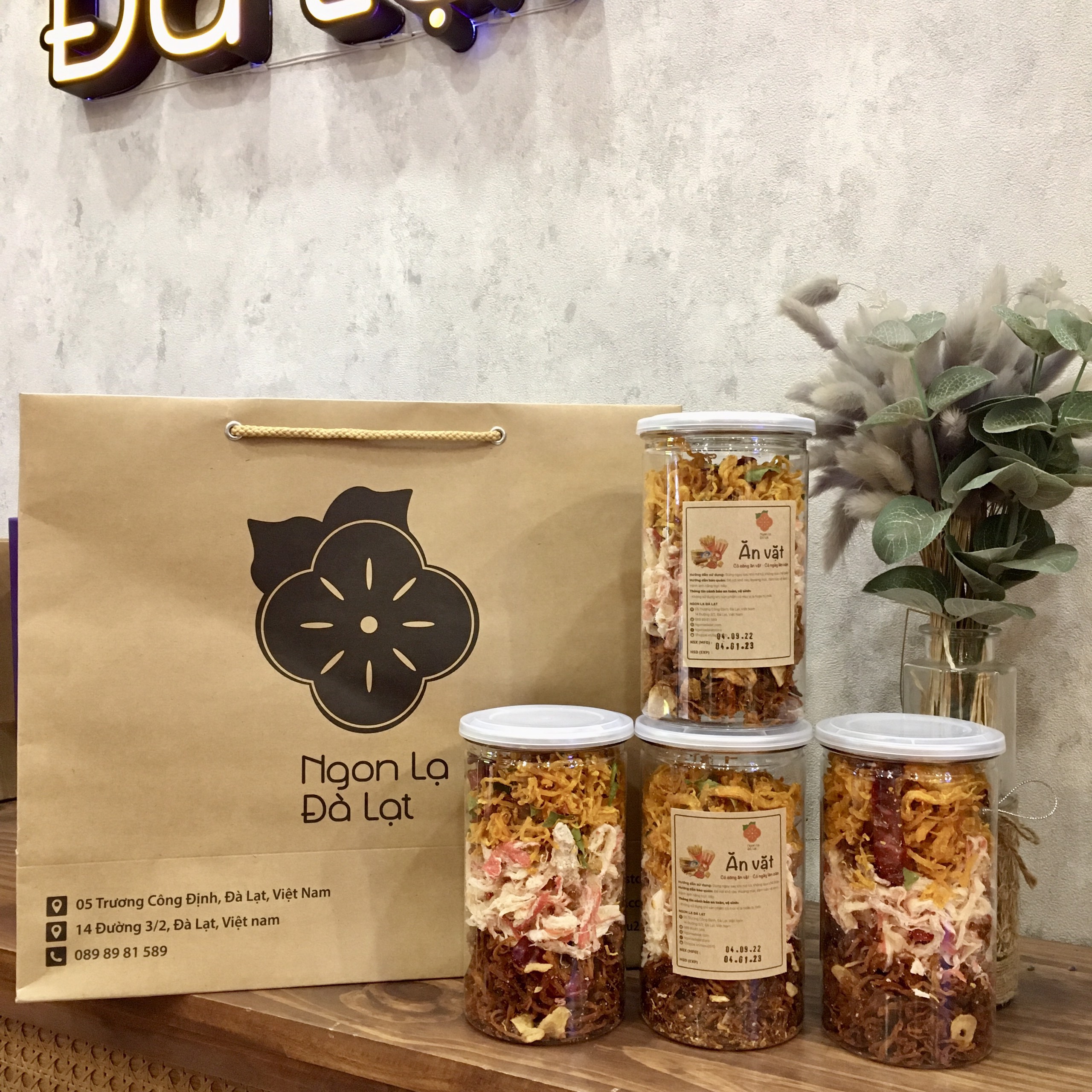 Mix 3 loại khô heo, khô gà, mực sợi, Đặc Sản Ngon Lạ Đà Lạt