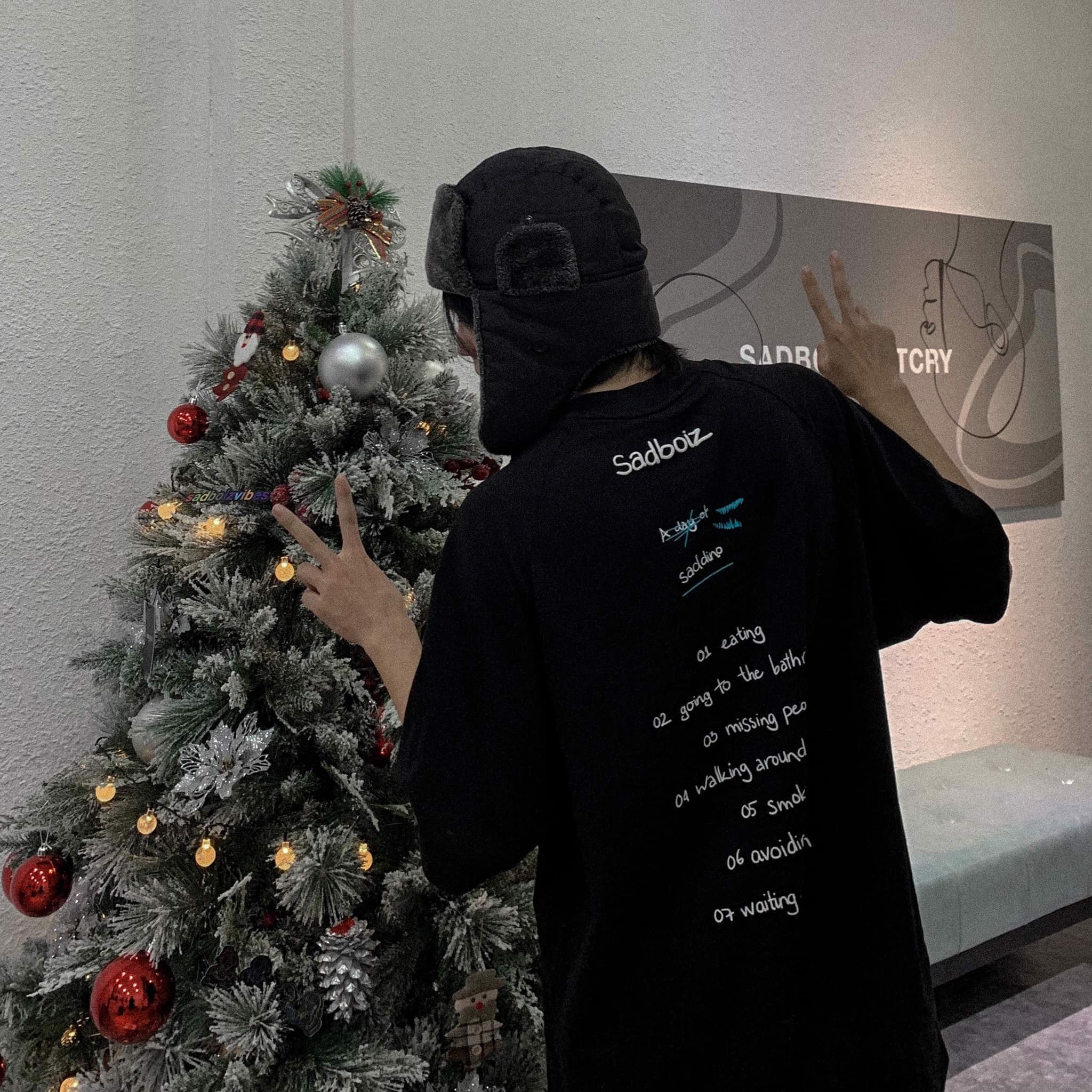 Áo thun Sadboiz Saddino, vải cotton co dãn tốt, có logo tem sadboiz, hình in bền và không dính - Áo thun sadboiz AL160 Thời trang Unisex HCM