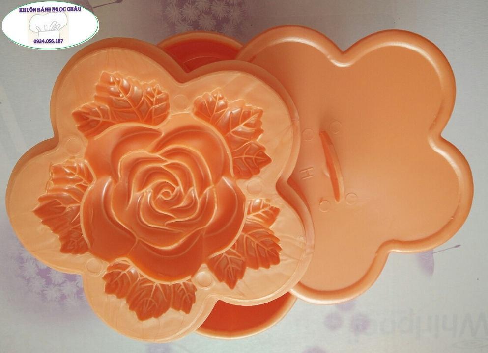 Khuôn nhấn xôi mai lớn hoa hồng
