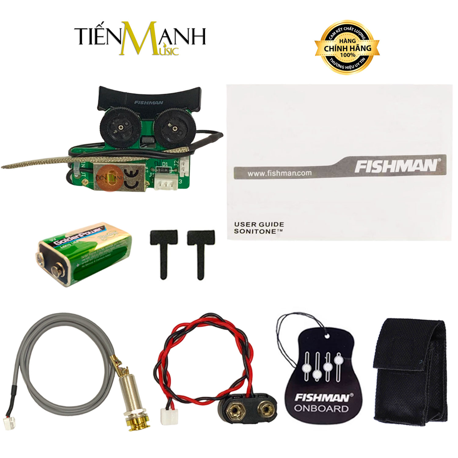 Eq Fishman sonitone GT4 gold endpin Jack-acoustic guitar preamp pickup oem-son-gt4 equipment recording guitar