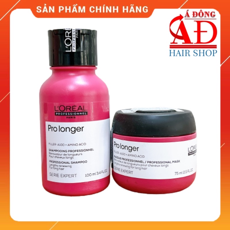 BỘ DẦU GỘI HẤP Ủ LOREAL PRO LONGER SERIE EXPERT CHẮC KHOẺ TÓC GIẢM ĐỨT GÃY MINI 100ML/75ML