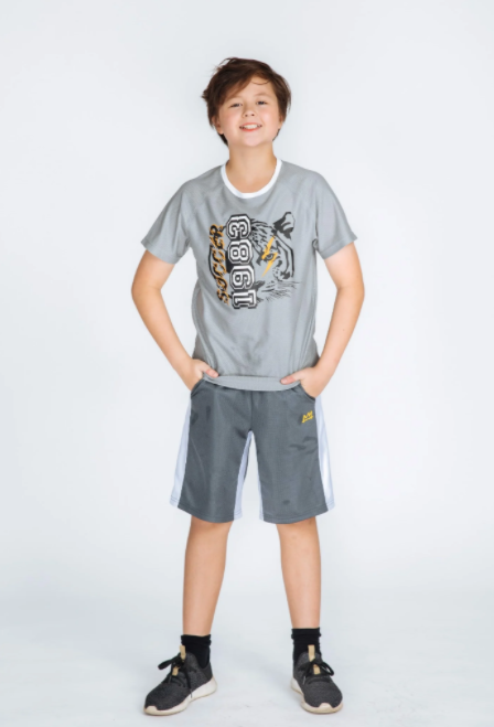 Quần Short Bé Trai Contrast color printed pull-on short