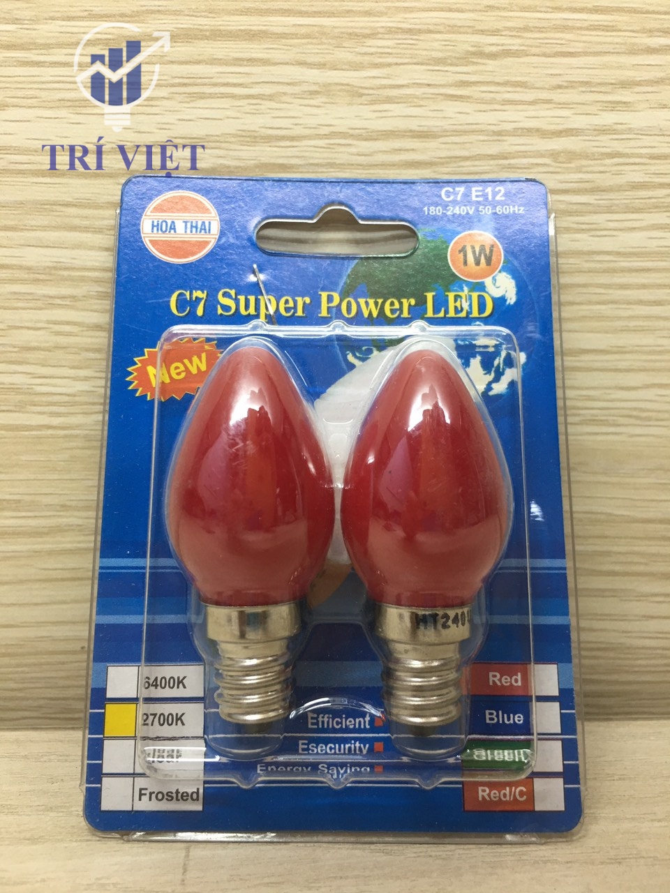 [HCM]Cặp bóng led trái ớt để bàn thờ 1W E12 HÒA THÁI (2 cái đèn)