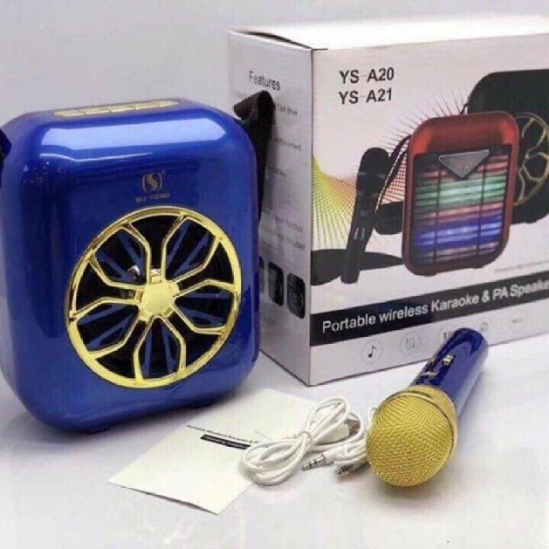 Loa bluetooth hát karaoke di động xách tay A20,A21 công suất lớn nhạc cực ấm không rè - tặng kèm micro không dây