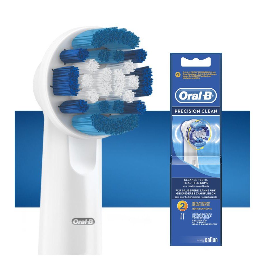 Set hai đầu bàn chải điện Oral B Precision Clean chính hãng hàng Đức - Chải nhẹ nhàng sạch răng