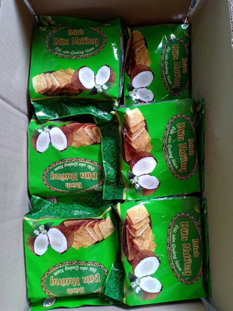 Set of 5 pack baked coconut cake-Quang Nam speciality-crunchy-delicious-snack-snacks-snacks Chén-Tet holiday cake