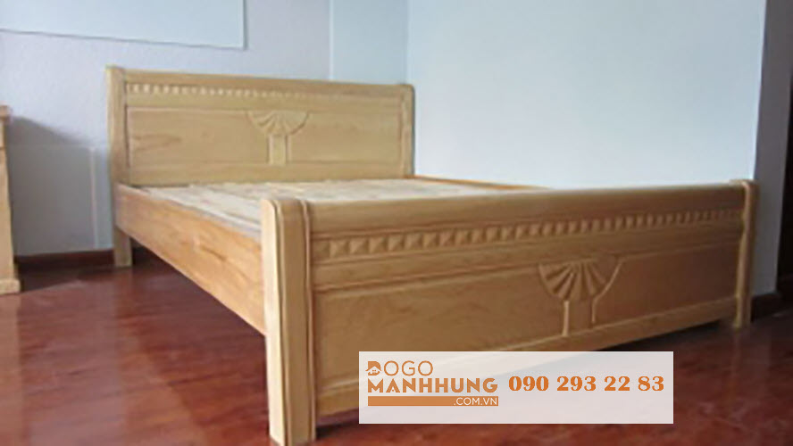 Giường ngủ 1m6 x2m Gỗ sồi Nga
