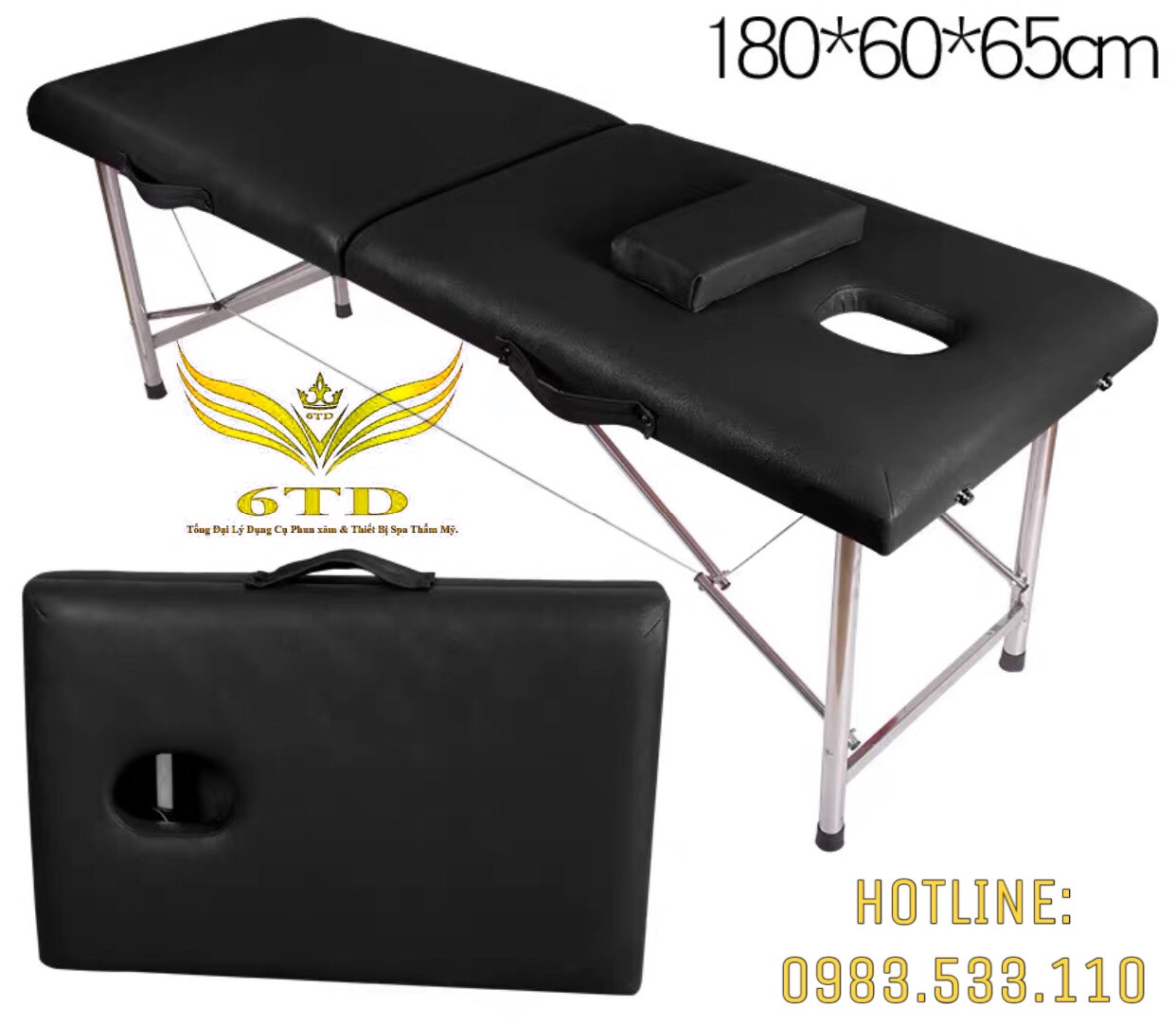 Giường Vali gấp chân inox loại 1.