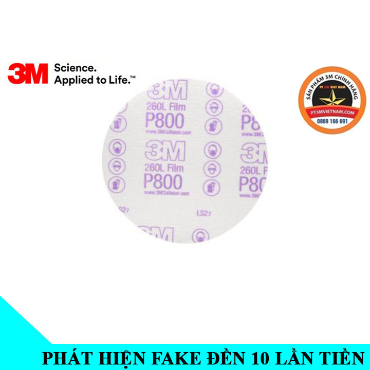 5 tờ giấy nhám tròn 3m 00970 độ nhám p800 - 260l