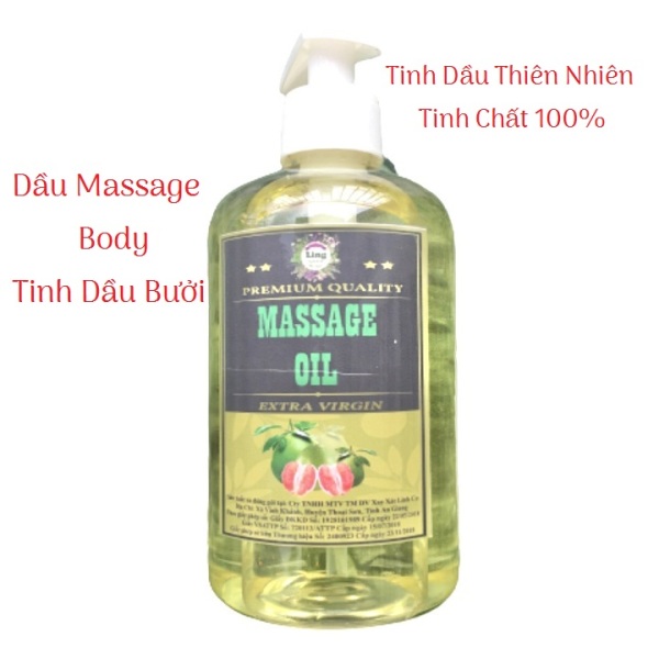 Dầu Massage Body Tinh Dầu Bưởi Thiên nhiên 100% 500ml-1000ml - Mềm mịn da cao cấp
