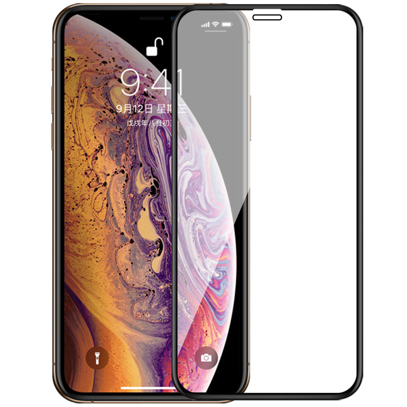 Cường lực full màn cho dùng cho iphone Xs Max (Đen)