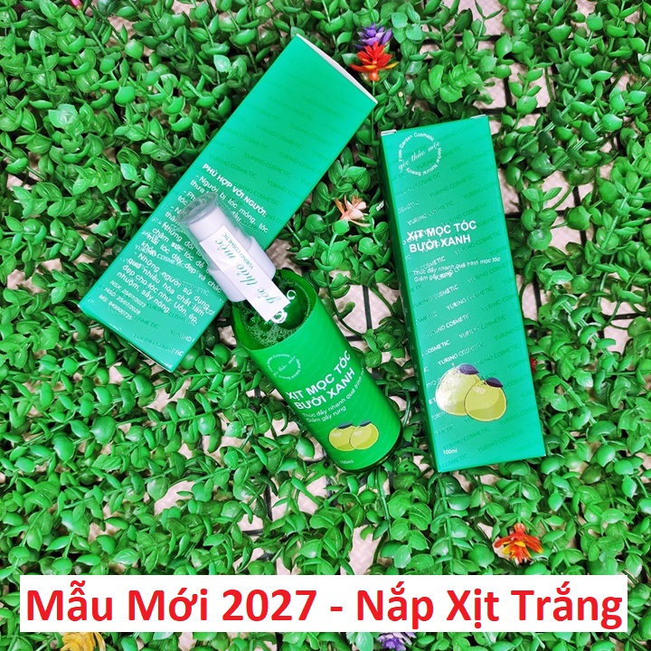 Xịt tinh dầu Bưởi Xanh kích thích mọc tóc ngăn rụng tóc, làm dày tóc, nấm gàu da đầu