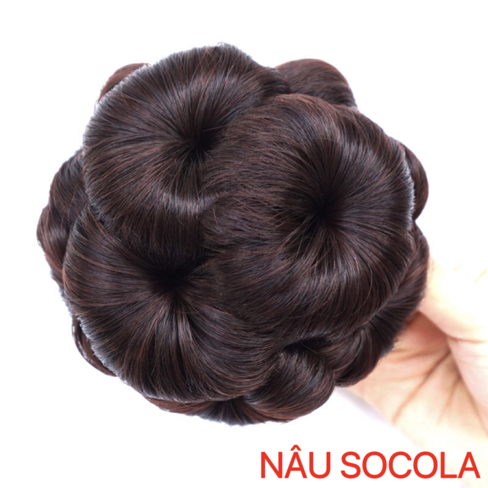 Tóc giả búi tròn cao cấp - TÓC BÚI