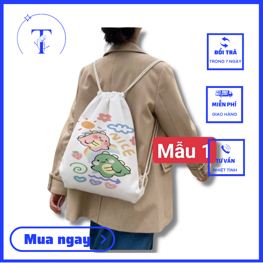 Các mẫu Balo dây rút hình kute