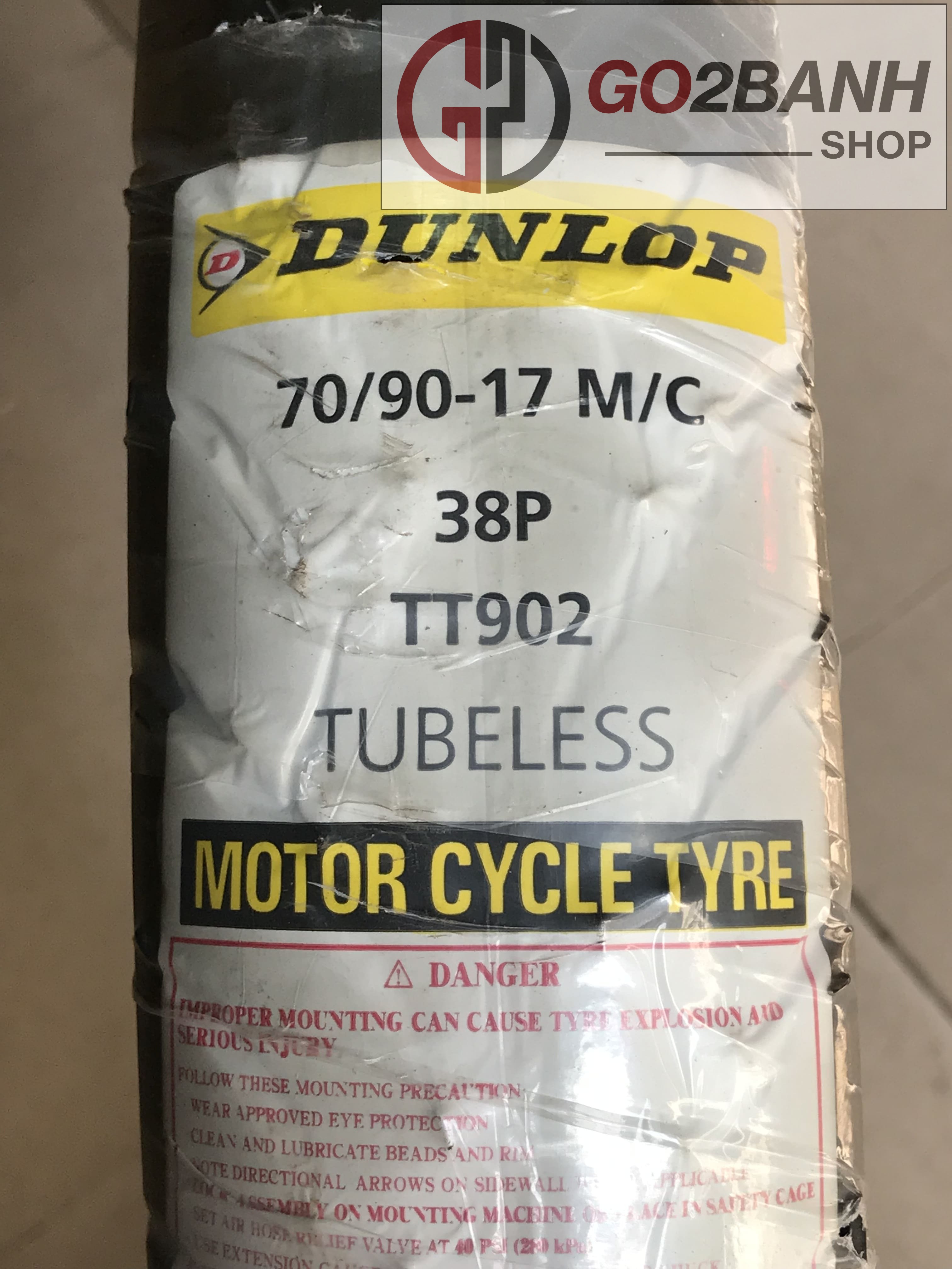 Vỏ dunlop 70-80/90/17, 100-110/70/17 vỏ trước/sau exciter 135, raider, sirius, future 125 không ruột
