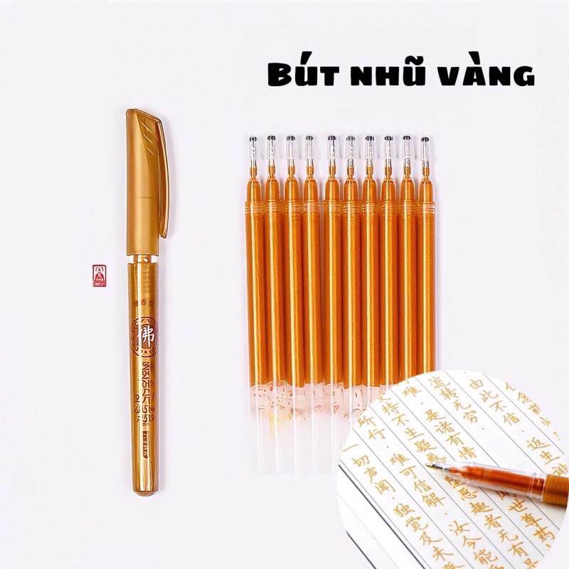 Bút nhũ vàng chép kinh