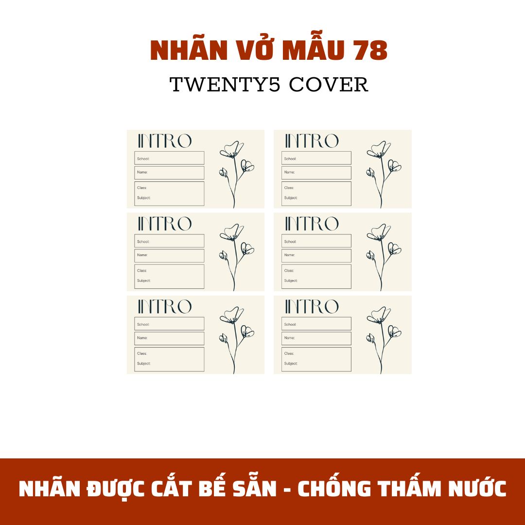 SET NHÃN VỞ THEO MẪU 70 - 79