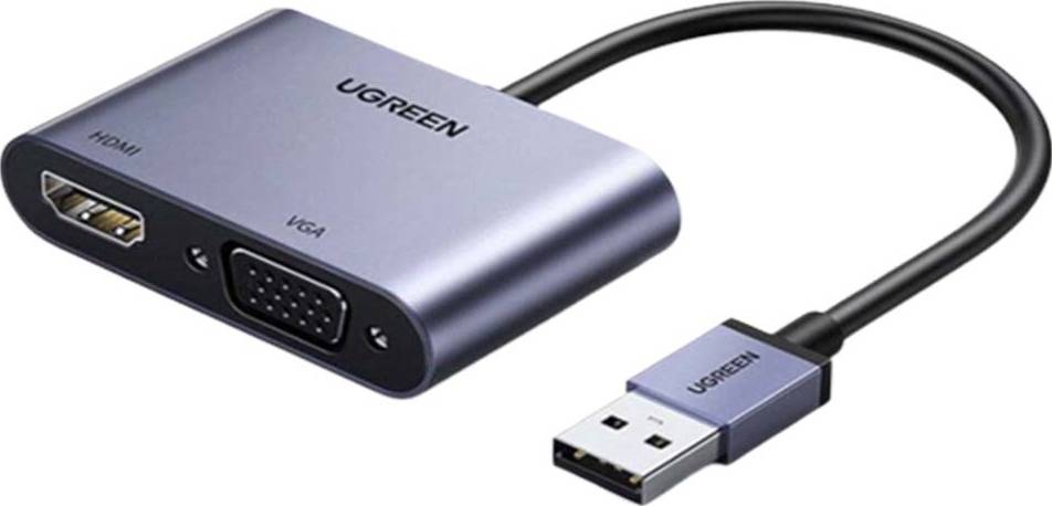 Cáp chuyển đổi usb 3.0 sang hdmi + vga 1080p/60hz ugreen 20518