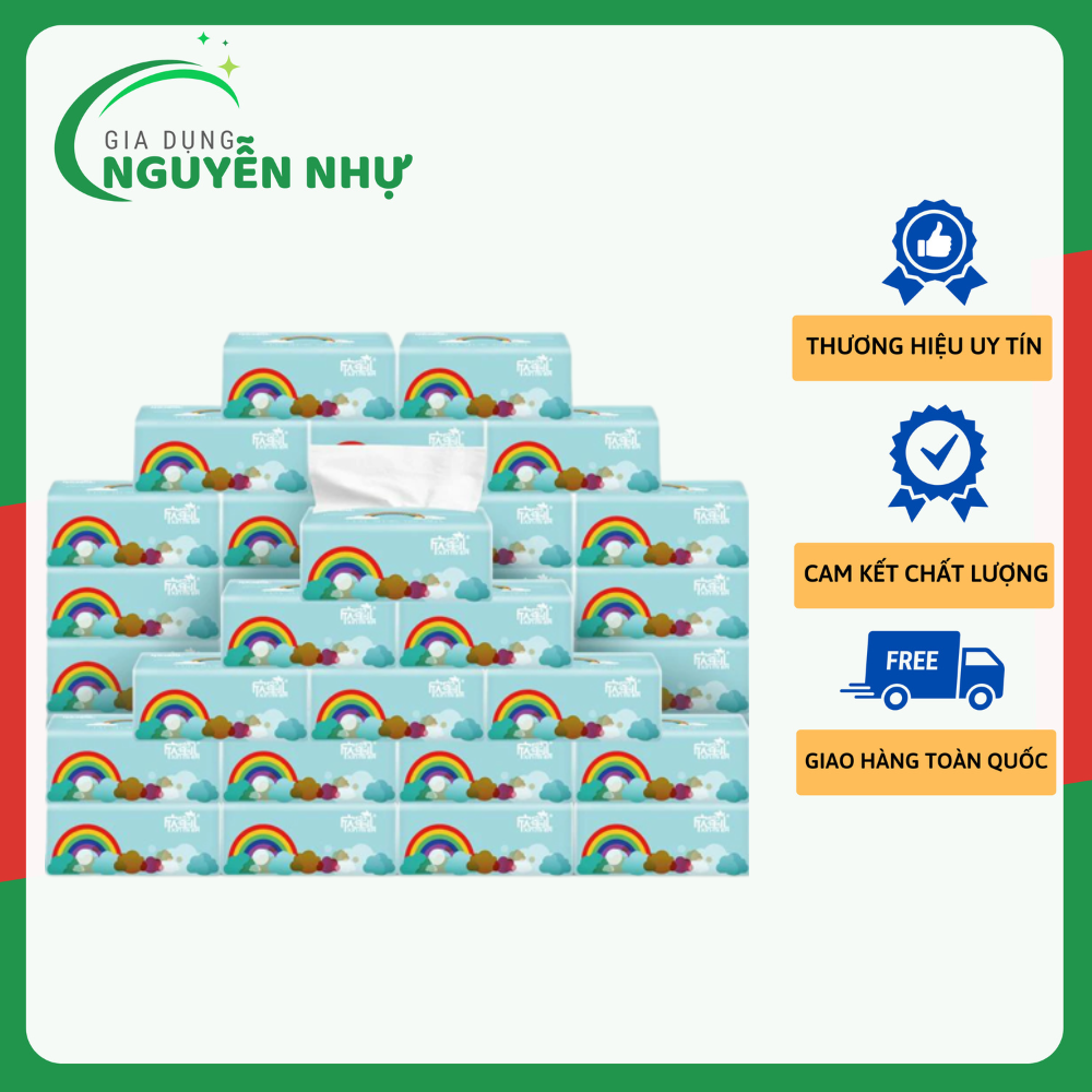 Khăn Giấy Ăn Cầu Vồng Thùng 30 Gói (Thùng)