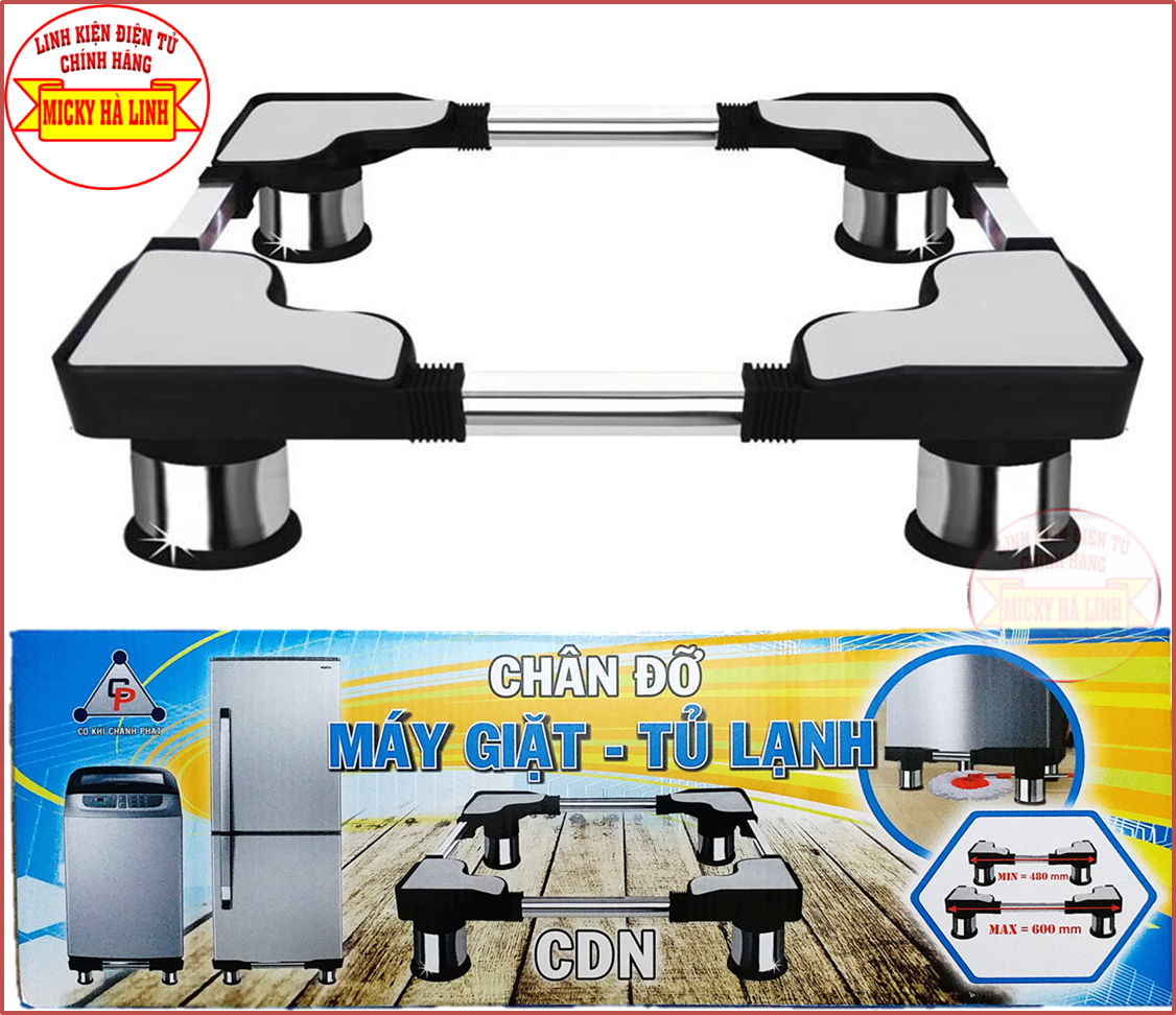Chân đỡ inox máy giặt tủ lạnh đa năng Cảnh Phong, kích thước 48x60x15cm