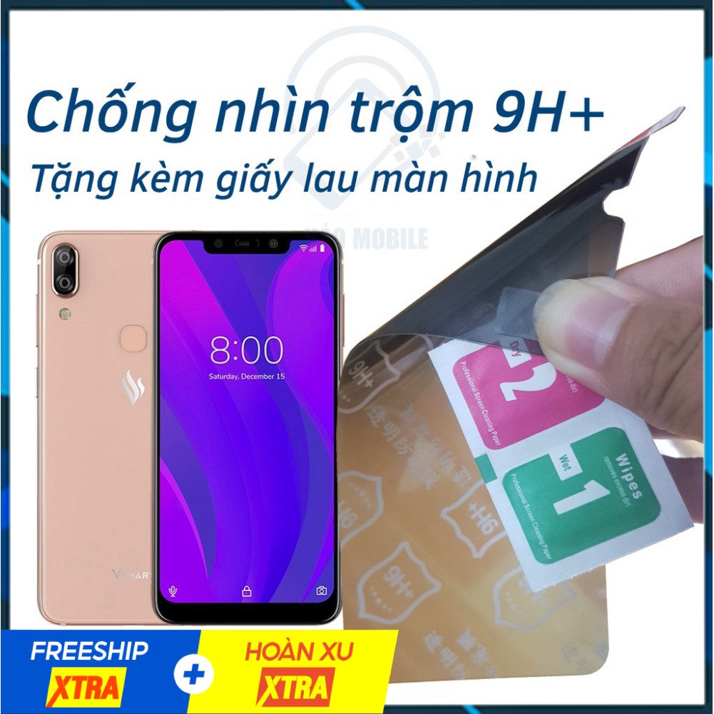 Dán chống nhìn trộm Vsmart Active 1 Plus - Dán cường lực dẻo nano 9H+