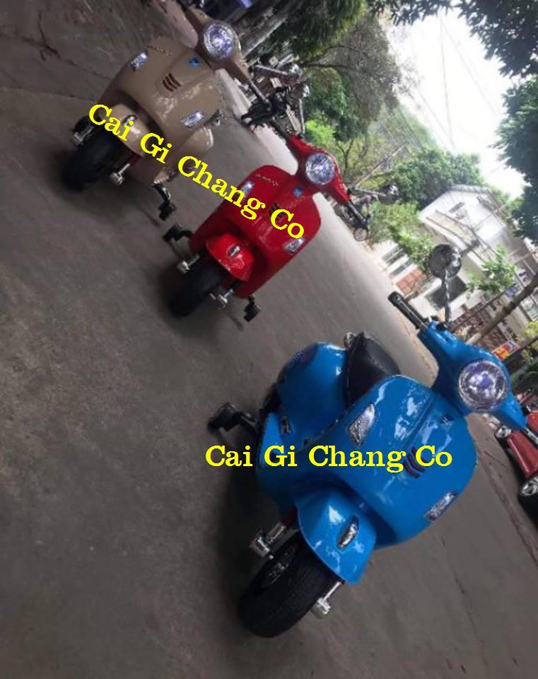 XE MÁY ĐIỆN TRẺ EM VESPA BÌNH 12V CỰC KHỎE
