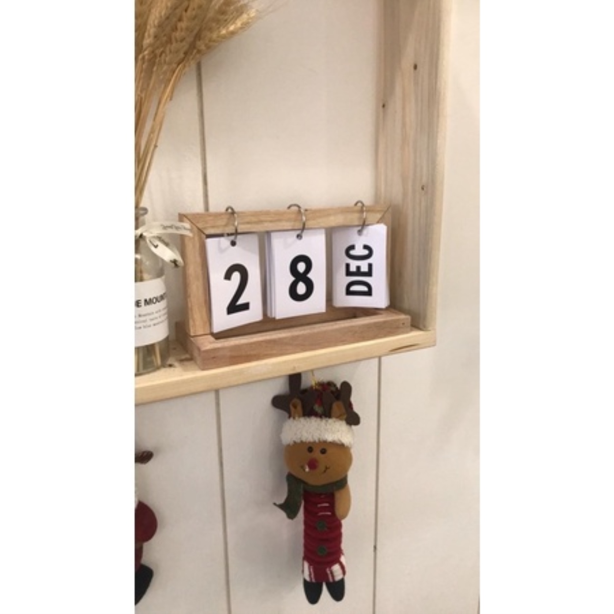 Lịch gỗ để bàn 2022 - Lịch lật số mini trang trí decor