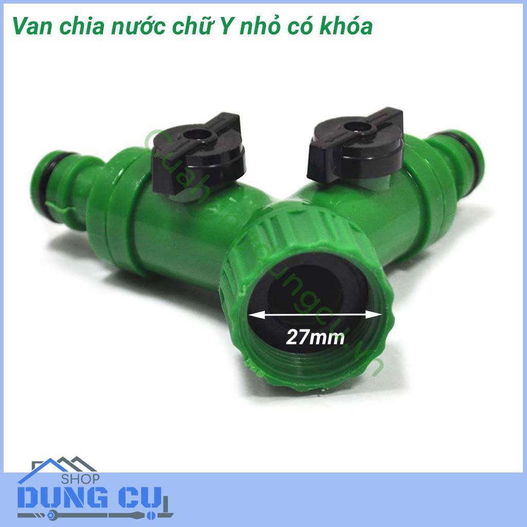 Van chia nước chữ Y có khóa nhỏ