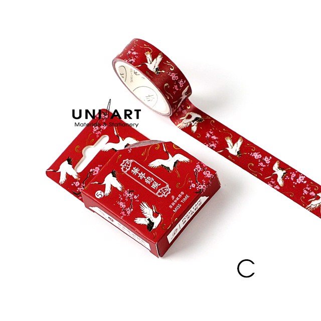 Washi Tape Cổ Trang Sơn Son Thiếp Vàng