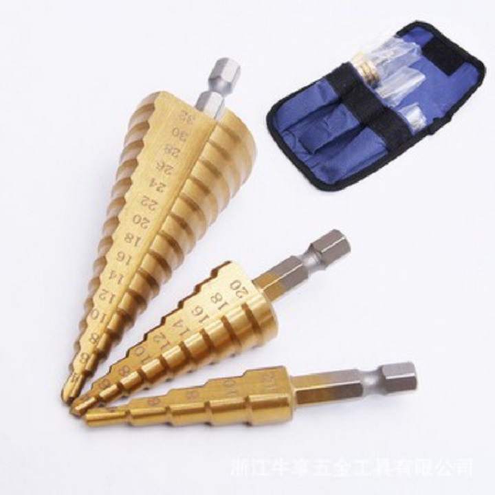 mũi khoan tháp,bước titanium (4-12) (4-20) (4-32) rãnh thẳng [GIKO 012]
