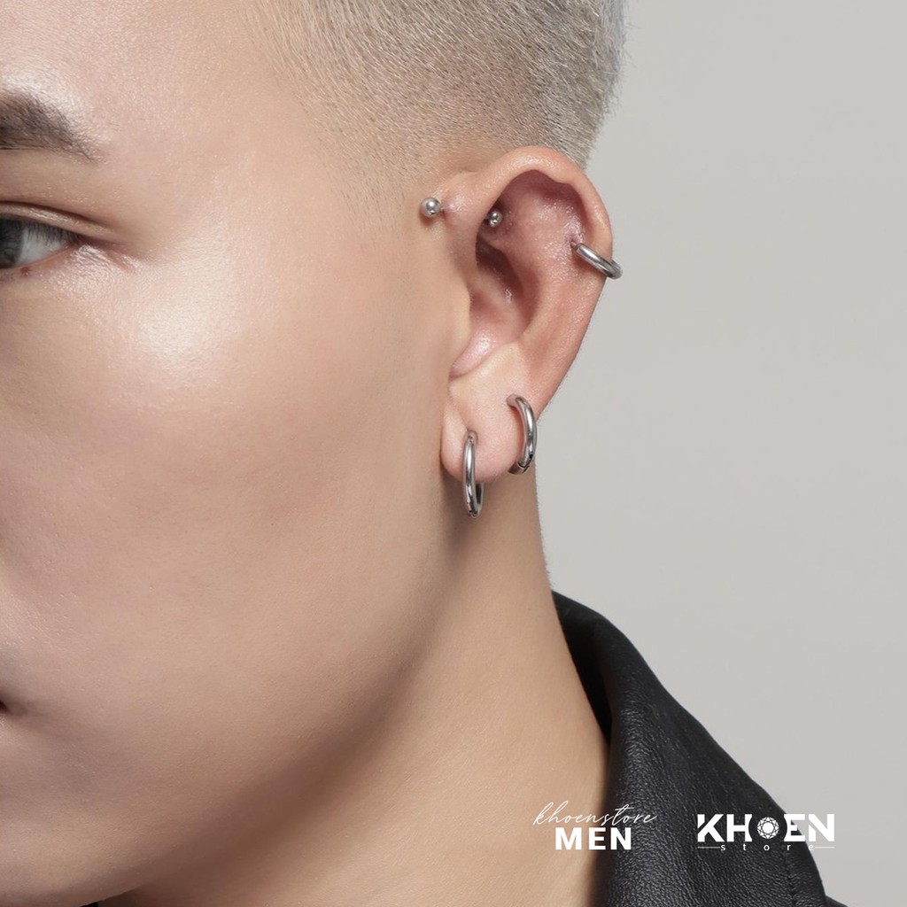 (1 Chiếc) Khuyên tai tròn trơn dày 2.0mm -Thép không rỉ không gây dị ứng - Khoen store