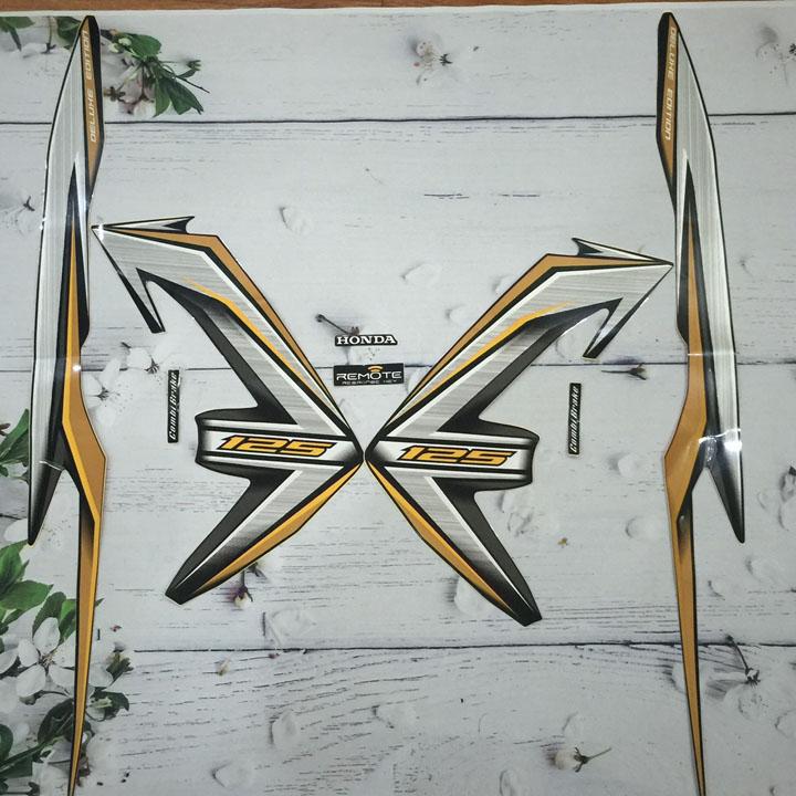 Tem dán xe máy Airblade 125 màu VÀNG đời 2013-2014