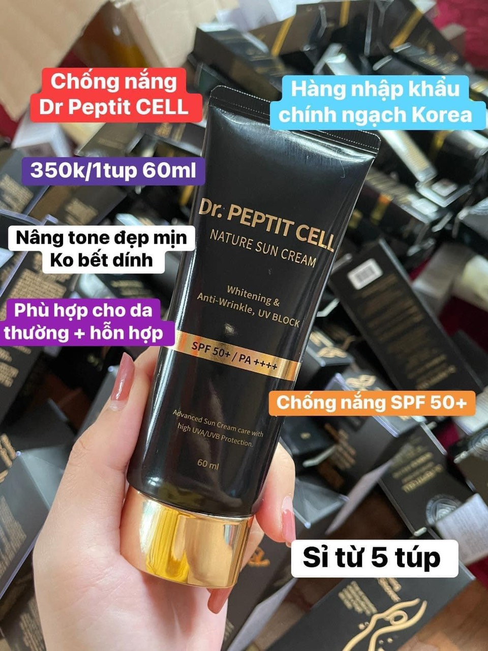 KEM CHỐNG NẮNG GK-SKIN(Dr.PEPTIT CELL cũ)